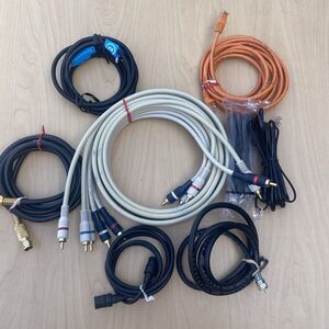 Mixed AV Cable Lot HDMI RCA Component Coax Cat5e Ethernet Audio Video